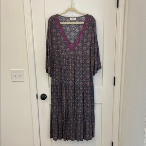 NATURAL LIFE Vibrant Floral Midi Dress